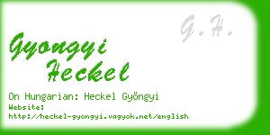 gyongyi heckel business card